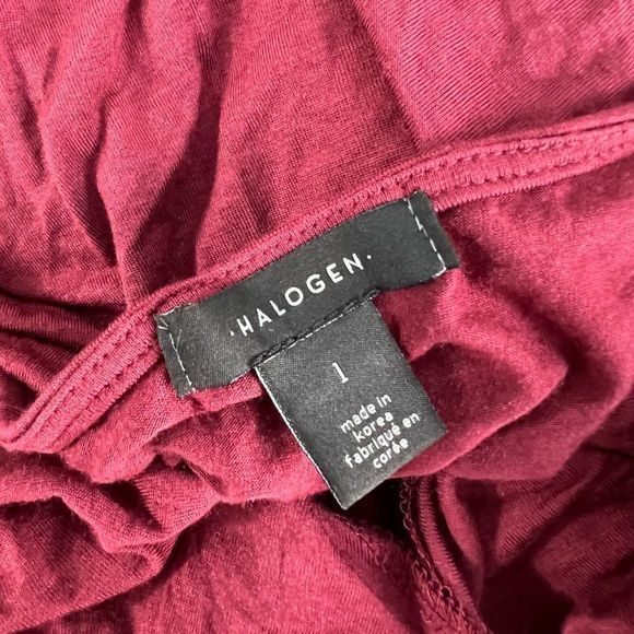 NWT HALOGEN Red Cordovan Long Sleeve V Neck Shirt (L)‎ - Picture 5 of 7